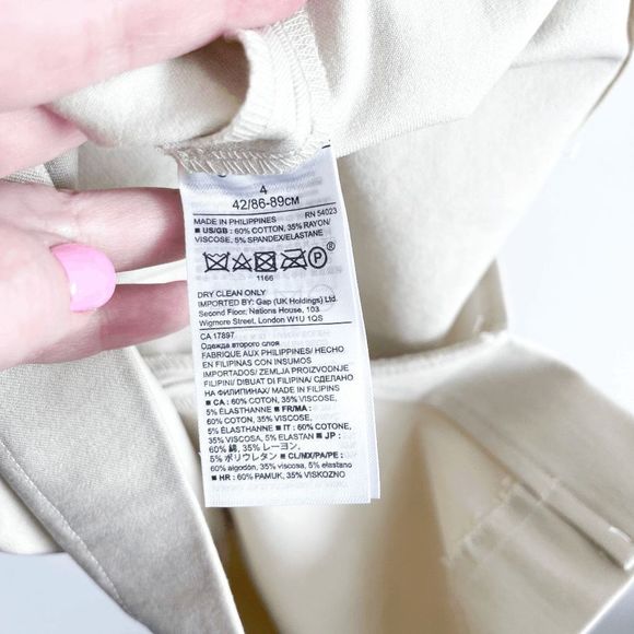 Banana Republic Womens  Dress Halter Spaghetti Strap Cream Summer Ivory - Picture 5 of 8